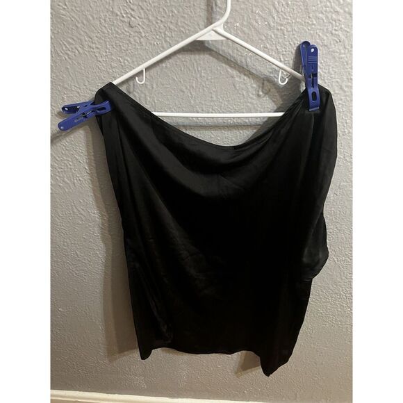 Torrid Womens Size 1 Black Short Sleeve Blouse - Picture 4 of 6